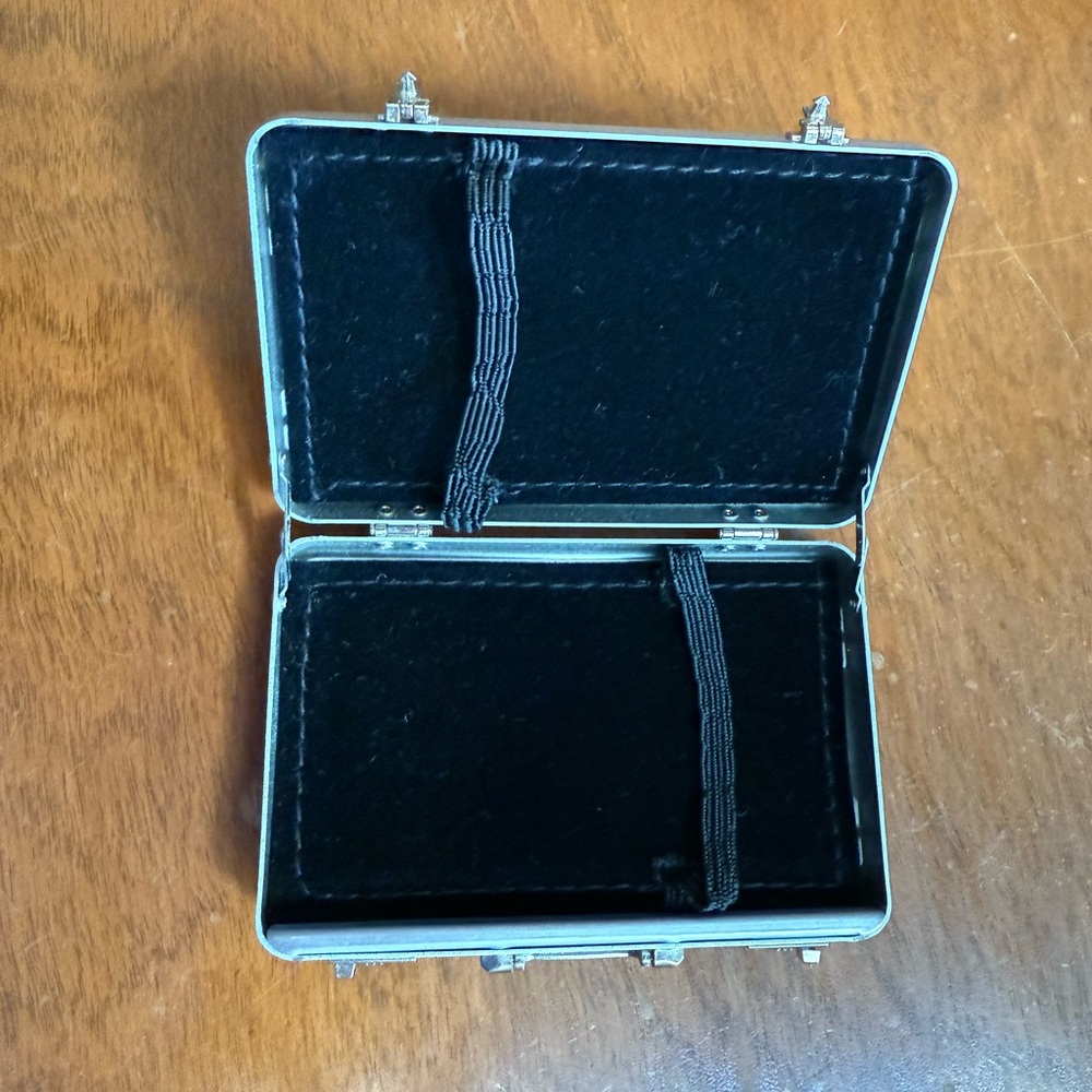 Sleek Black Metal Briefcase for Home Office